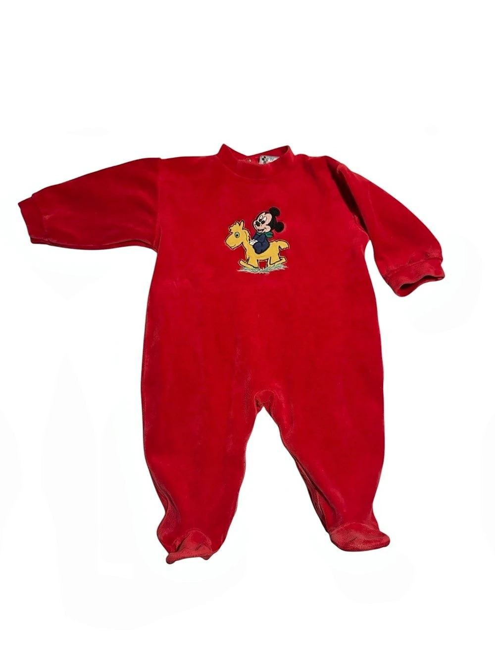 Disney Mickey Mouse Red Footie Pajamas